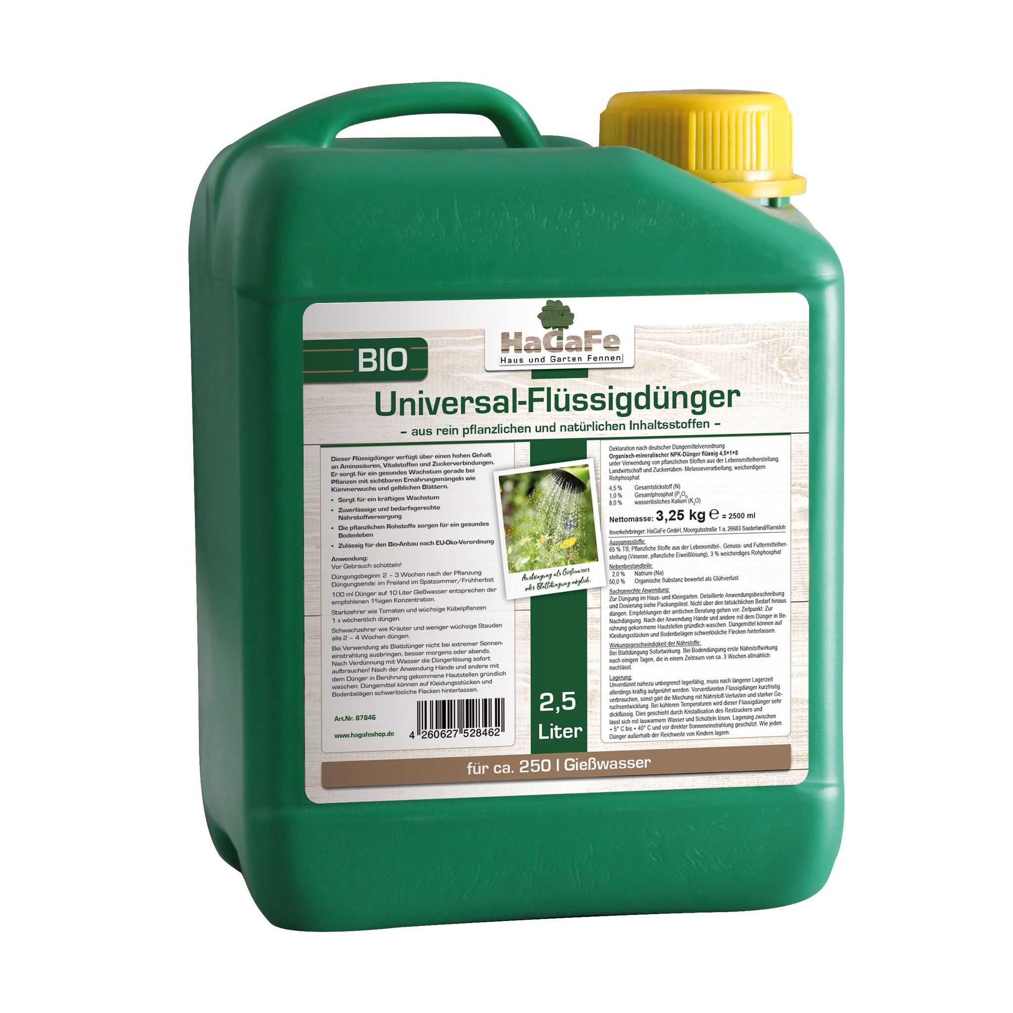 Hagafe Bio Universal Flüssigdünger Blattdünger Universaldünger Dünger 2,5 L (1 X 2,5l)