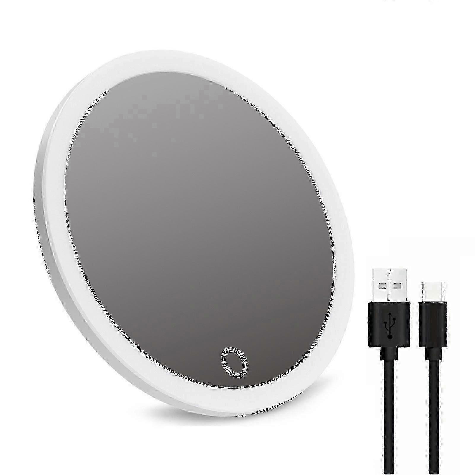 Jiajiefang 30-facher Vergrößerungsspiegel Mit Led-beleuchtung – Usb-aufladbar, Einstellbare Helligkeit, Saugnapf – Tragbarer Kosmetikspiegel Für Damen Und Herren