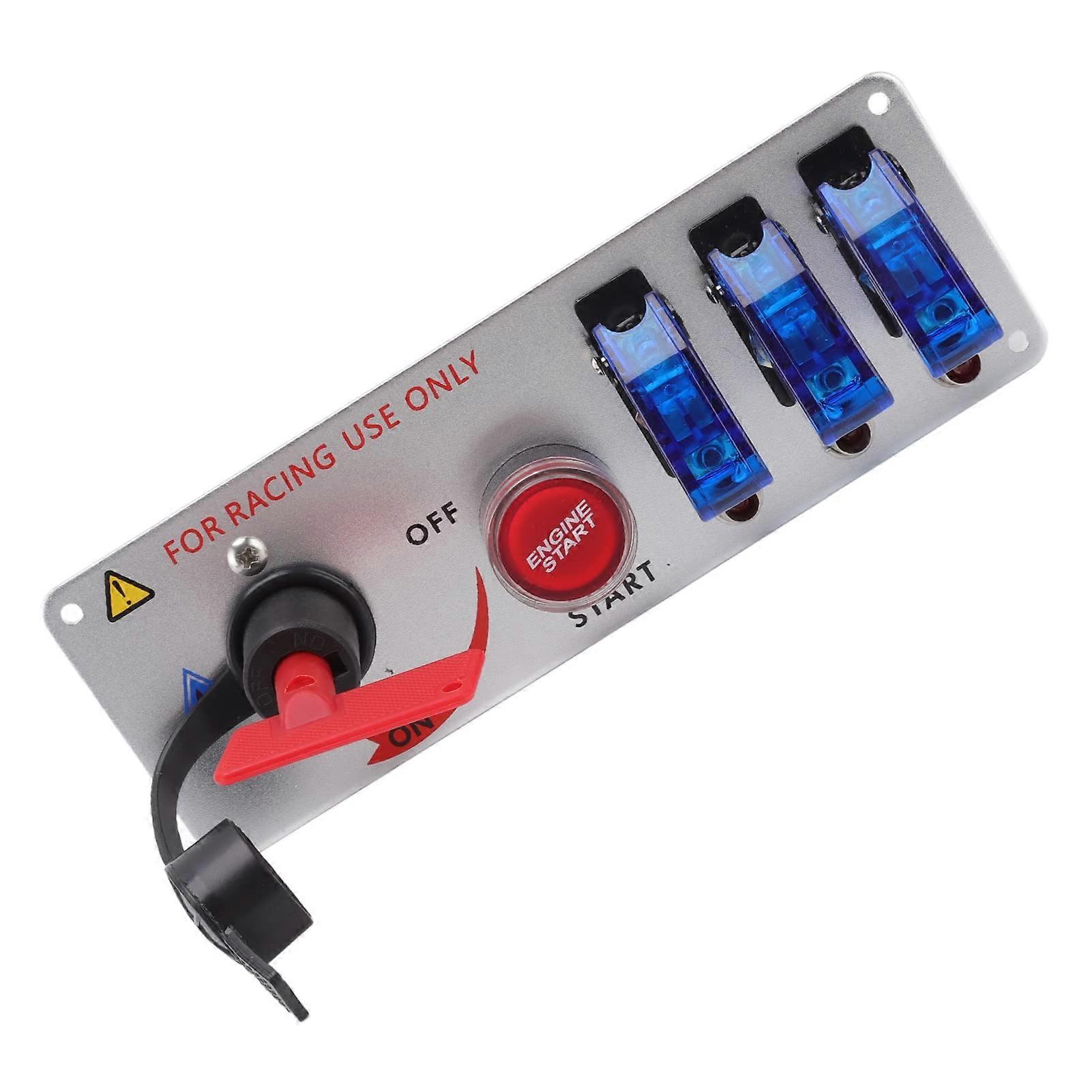 5-in-1-rennzündungs-bedienfeld Mit Motorstartknopf, Blauem Led-not-aus-schalter, Universell 12 V
