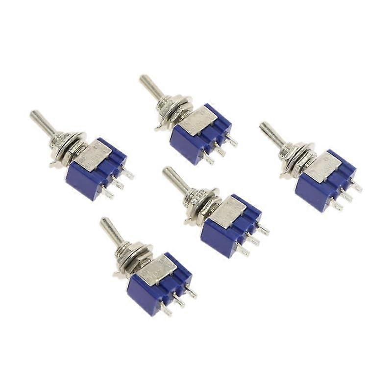 Onon Spdt 6a 125v Verriegelungs-kippschalter, Doppelkreis, 5er-packung Für Wechselstromanwendungen