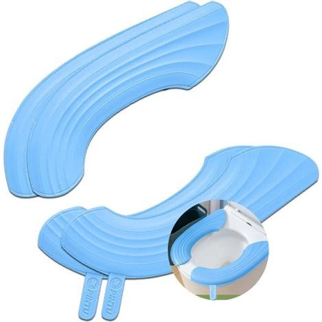 Wc-sitzbezug. U-förmiges, Längliches Wc-kissen. Waschbar Oder Tragbar (blau, 2er-set).