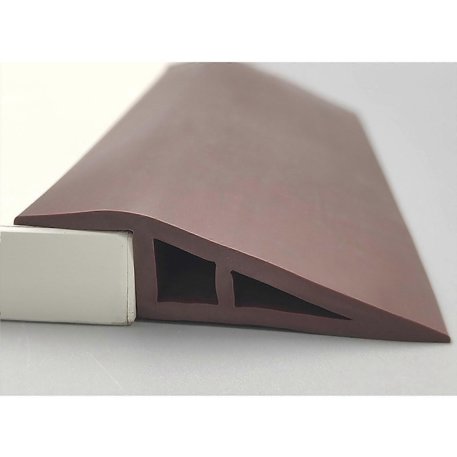 100 Cm (39,3 Zoll) Langes, Braunes, Selbstklebendes Pvc-bodenschwellenprofil Für Einen Spalt Von 15 Bis 20 Mm.