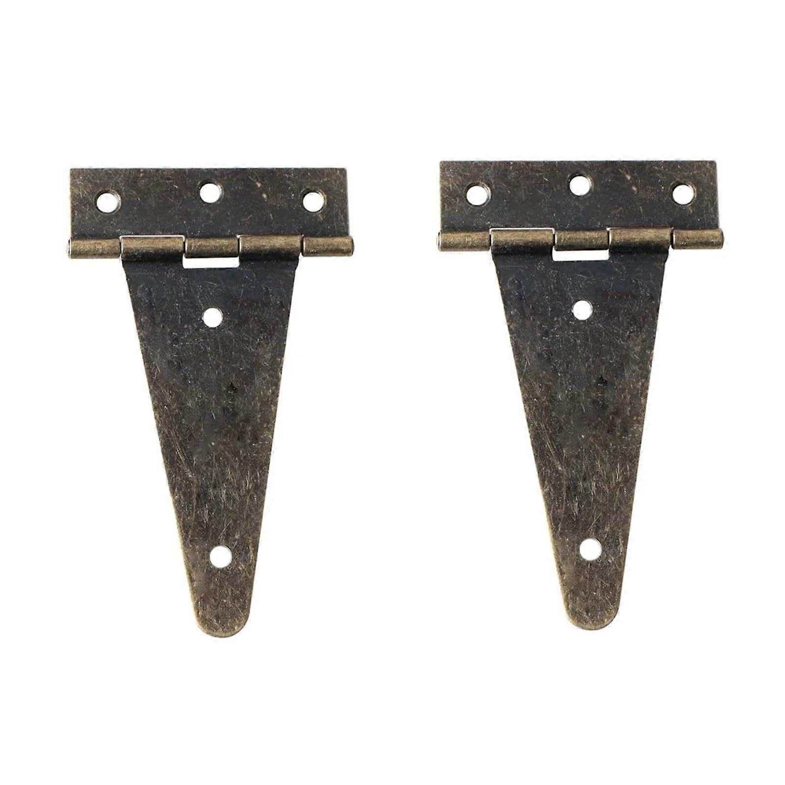 Set Aus 2 Flachen T-scharnieren Im Vintage-stil Aus Bronze Für Holzmöbel (türen, Schränke, Fenster).