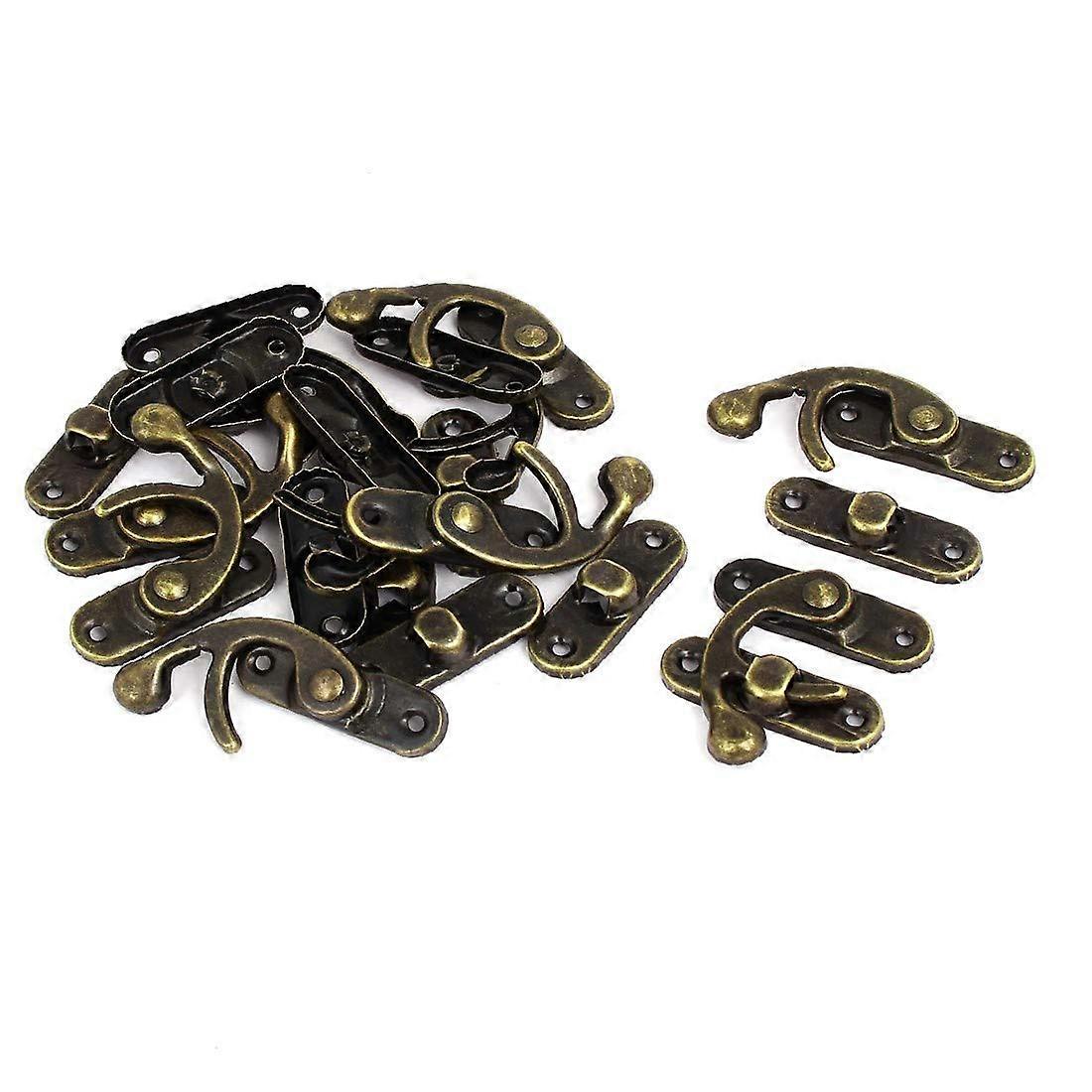 Set Mit 10 Robusten Metall-knebelverschlüssen, Bronzefarben, Für Schmuckkästchen Und Kleine Schränke