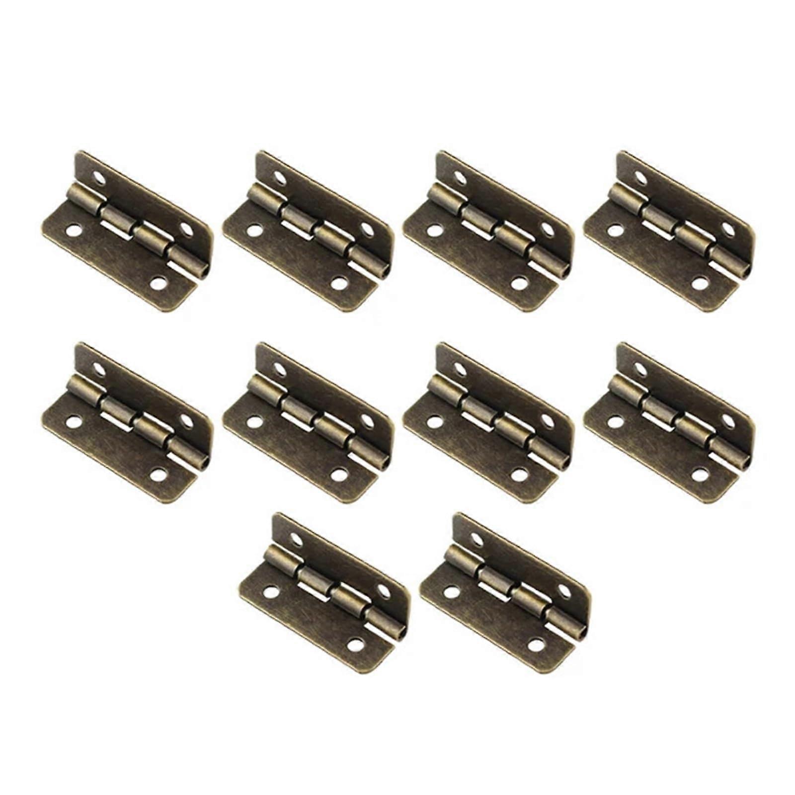 Bronzescharniere Für Schränke, 30 X 12 Mm, 10er-pack, Vintage-stil, Für Schmuckkästchen. Mit Soft-close-mechanismus. Robuste Eisenkonstruktion.