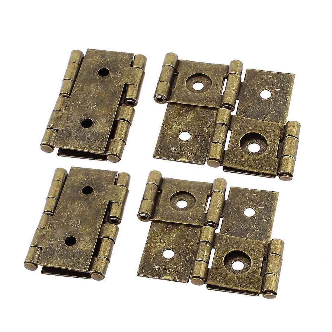 Retro-doppelgelenk-falttürbänder Aus Bronze, 46 X 54 Mm, Robuste Metallbeschläge, 4er-set