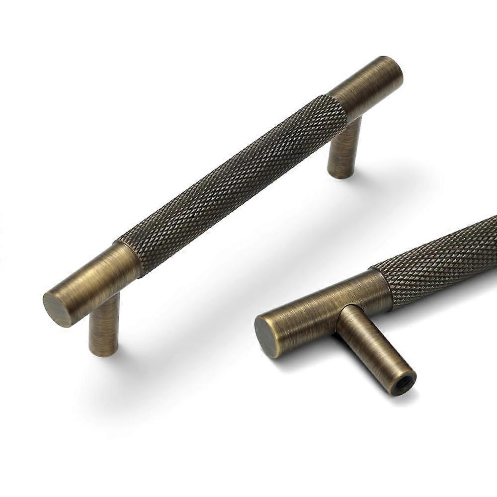 Antike Möbelgriffe Aus Messing, 12,7 Cm (5 Zoll) Set, Schubladengriffe Aus Massivem Messing Mit Gerändelter Oberfläche Und Rostbeständiger Lackierung