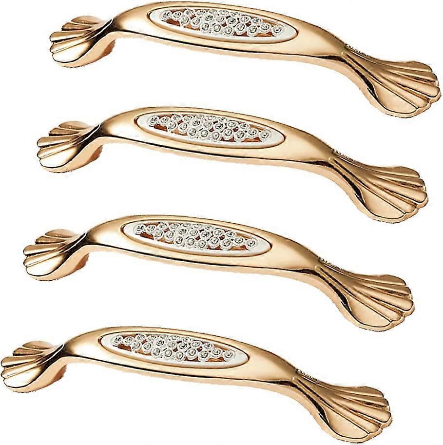 Luxuriöse Möbelgriffe In Champagnergold, 96 Mm, Aus Zinklegierung Mit Mattierter Oberfläche, Inklusive Schrauben.