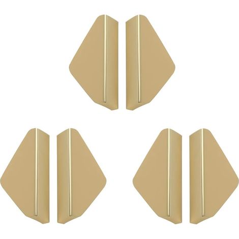 Set Mit 6 Schubladengriffen Aus Edelstahl Für Die Küche, Runde Und Dreieckige Form (64 Mm/2,52 Zoll, Dreieckig, Goldfarben)