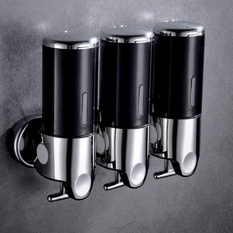 3-in-1 Wand-duschspender Und Organizer Fürs Badezimmer - Bietet Platz Für Shampoo, Seife, Spülung Und Duschgel, Geeignet Für Badezimmer, Küche, Hotel (3 Fächer)