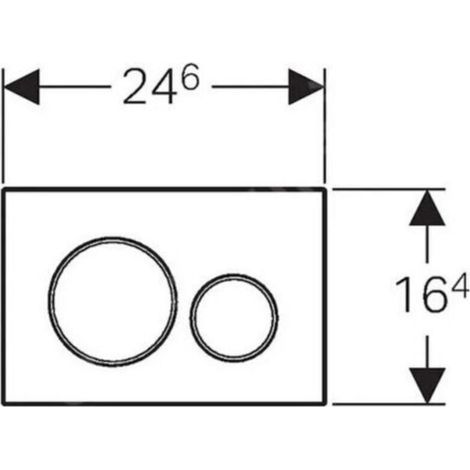 Geberit Sigma20 Doppeltipp-betätigungsplatte. Matt/glänzend Chrom (115.882.jq.1)