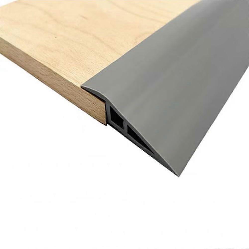 70 Mm Graues Pvc-türschwellenprofil Mit Abgeschrägter Rampe, Einteilig