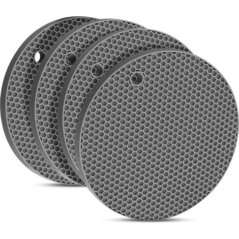 Set Mit 4 Hochwertigen Silikon-dreibeinunterlagen Aus Lebensmittelechtem Silikon, Bpa-frei, Multifunktionale Silikonuntersetzer Für Die Küche, Geeignet Für Fondue-sets, Öffner Usw.
