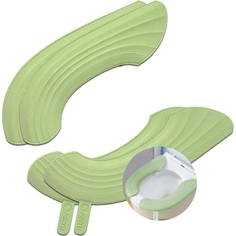 Wc-sitzheizung Mit Griff, Wc-sitzkissen Mit Hebefunktion, Waschbar, U-förmig. (grün, 2er-set)