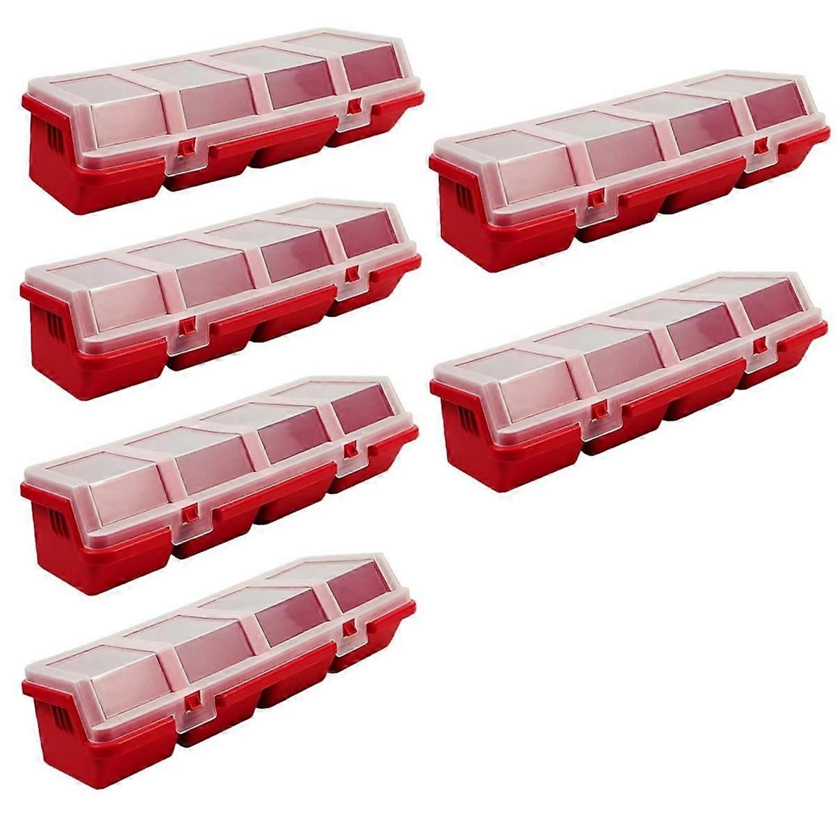 Set Mit 6 Stapelbaren Aufbewahrungsboxen, Kunststoffboxen Mit Deckel Für Schrauben Und Kleinteile