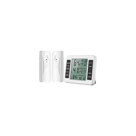 (neue Version) Amir Kühlschrankthermometer. Kabelloses Thermometer Für Den Innen- Und Außenbereich. Temperatursensor Mit Akustischem Alarm. Temperaturanzeige Für Gefrierschrank, Küche Und Wohnbereich