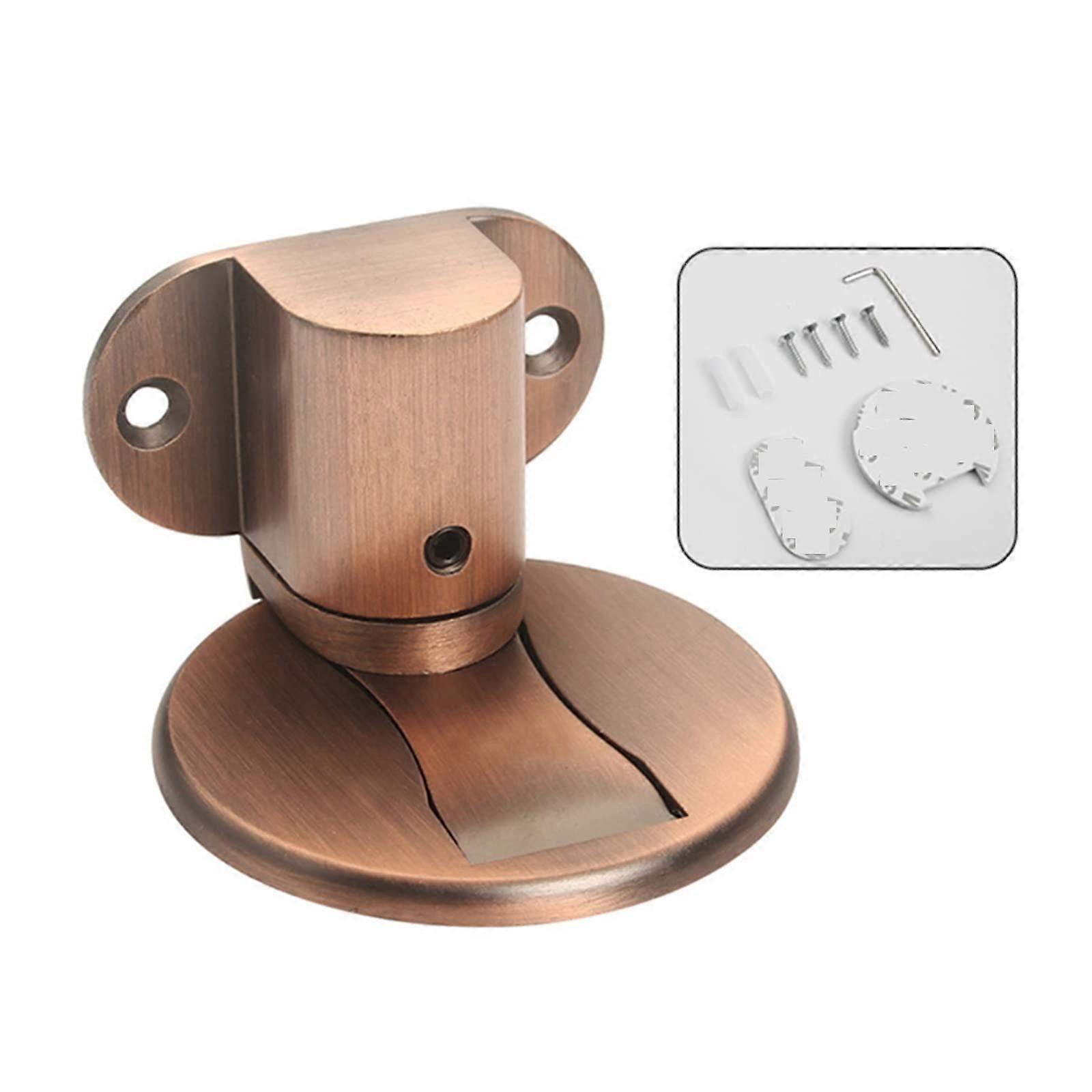 Magnetischer Türstopper Mit Halterung, Zur Bodenmontage, Starker Und Verstellbarer Halt, Zinklegierung, Schwarz, 1 Stück
