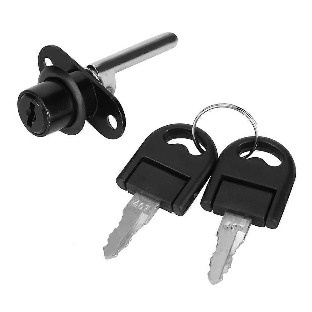 19 Mm Schwarzes Schubladenschloss Aus Zinklegierung, Für Schrank Und Büro, Mit 2 Schlüsseln, Für Büro Oder Zuhause.