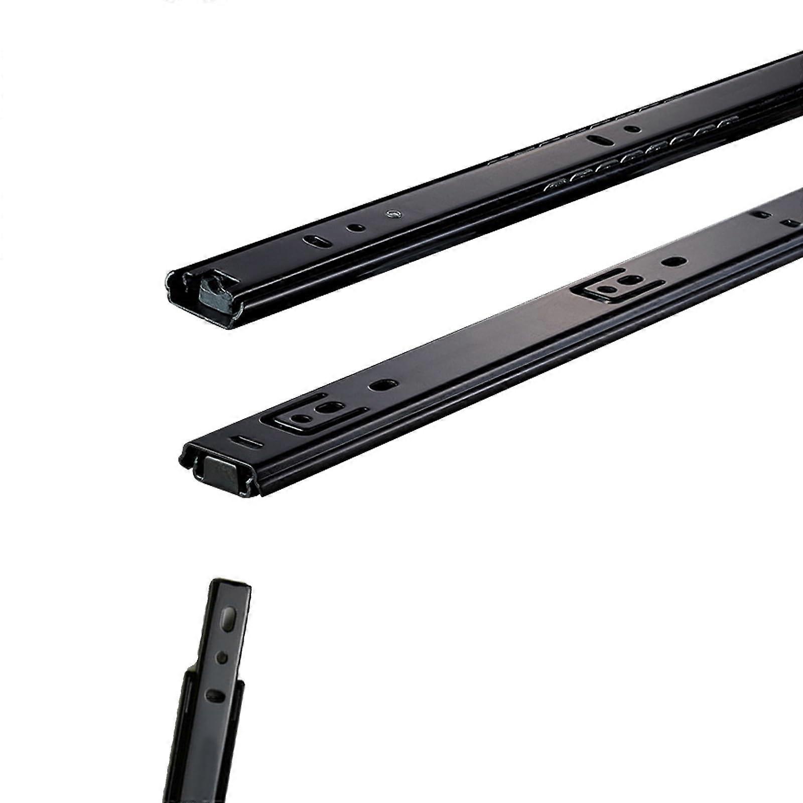 50 Cm Lange, Schwarze Schubladenschienen Mit Soft-close-funktion Und Kugellager, Robuste Seitenschienen Für Schränke