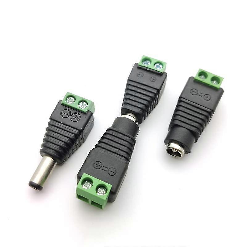 Packung Mit 10 Dc-stromanschlüssen 5,5 X 2,5 Mm Stecker/buchse Für Cctv-kameras, Einfache Und Sichere Installation.