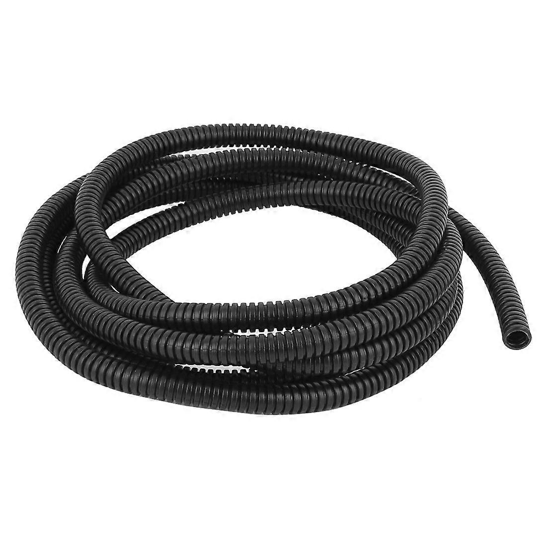 10 Mm X 2,6 M Schwarzer, Flexibler Wellschlauch Zum Schutz Des Kabels Und Für Eine Einfache Installation.
