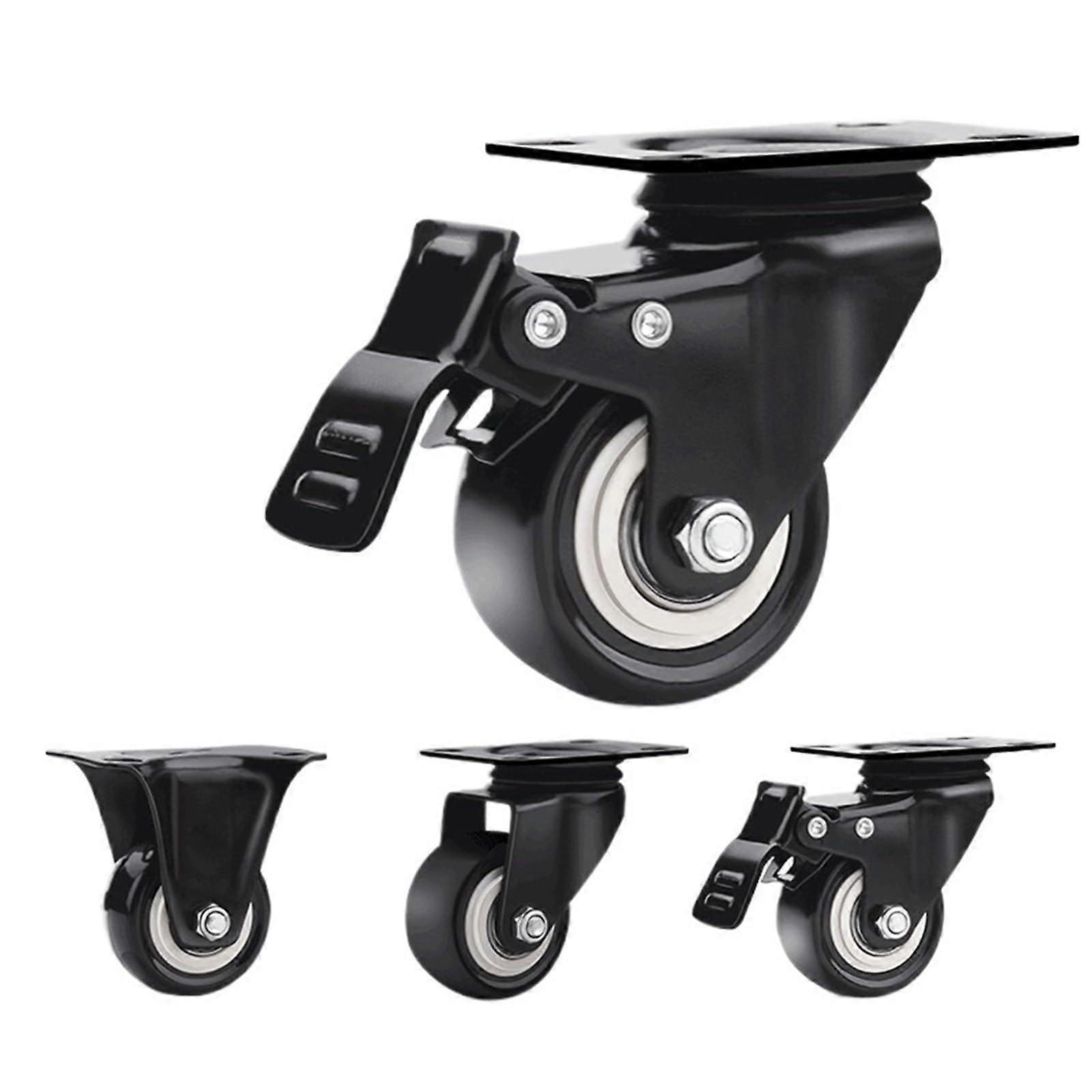 Schwerlast-universalrolle (6,35 Cm) Mit Bremse Für Möbel Und Leichtgängiges Rollen