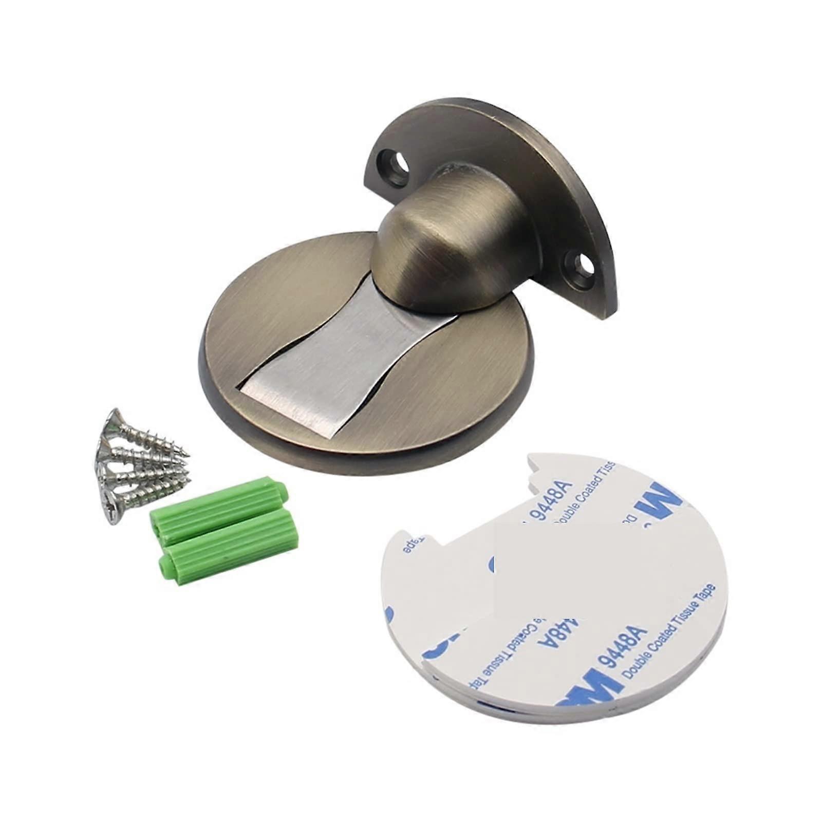 Magnetischer Türstopper, Edelstahl 304, Bohrfreie Klebebefestigung, Robuster Türstopper, Schwarz, 1 Stück