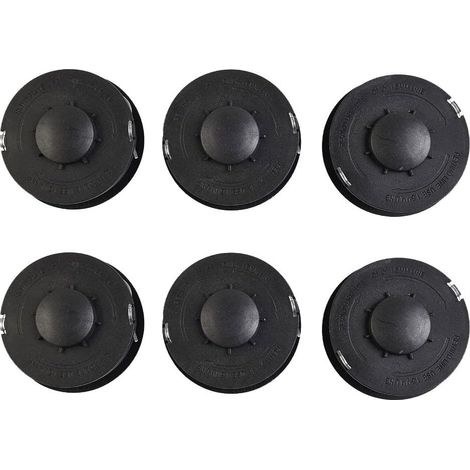 Qoxezy 6er-pack Spulenköpfe Für Freischneider Passend Für Einhell Gc-et 4530 Rtv 400, Rtv 550, Rtv 550/1