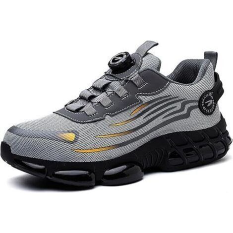 S3 Sicherheitsschuhe. Leicht Und Atmungsaktiv. Elegante Zehenkappe Mit Drehfunktion. Sportschuhe. Stoßfeste Und Stahlfeste Zehenkappe. Ohne Schnürsenkel. Größe 42
