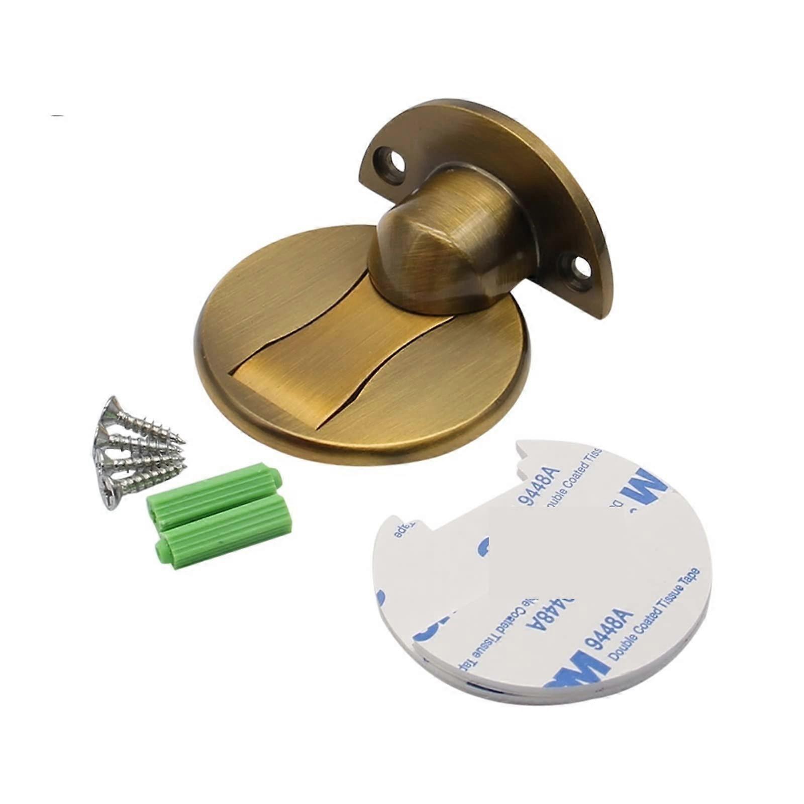 Schwarzer Magnetischer Türstopper Aus Edelstahl 304, Verdeckte Bodentürstütze Mit Geräuschdämpfungssystem