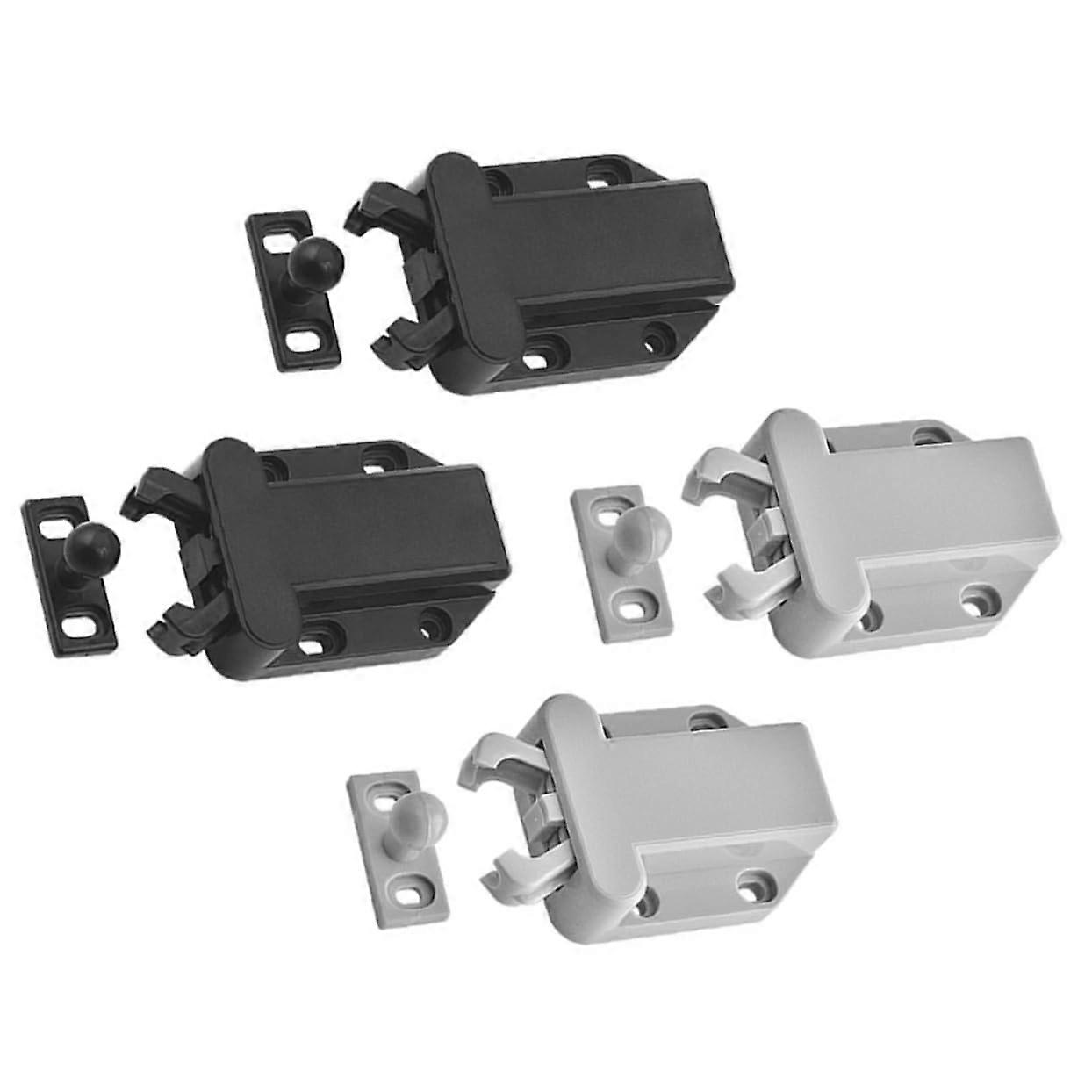 Set Mit 4 Push-to-open-schrankriegeln, Automatisches Verriegelungssystem Mit Einfachem Druck, Einfache Montage.