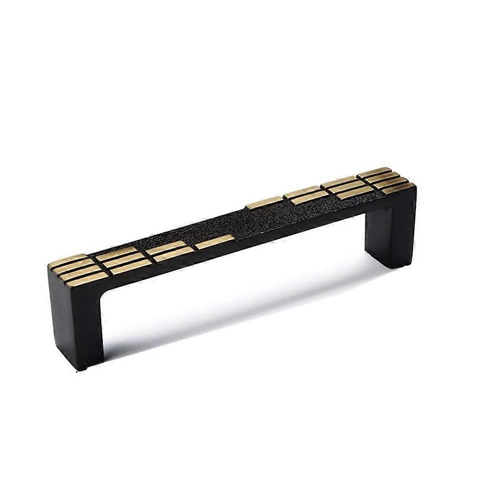 Möbelgriffe Aus Schwarzem Messing, 96 Mm, Robuste Ausführung, Modernes Design, Für Schrankschubladen, Einlochbefestigung