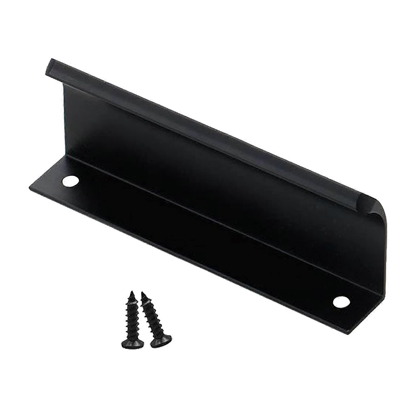 Schwarzer, L-förmiger Möbelgriff Aus Aluminium, In Einer Schublade Verborgen, Moderner Und Minimalistischer Stil, 120 Mm