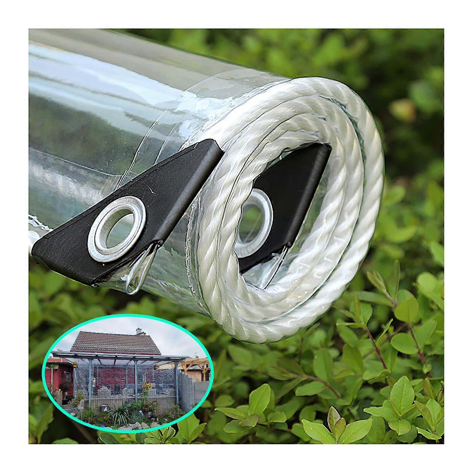 0,8 X 1 M Transparente Pvc-plane, Widerstandsfähig Und Wasserdicht, Mit Ösen, Für Gewächshäuser