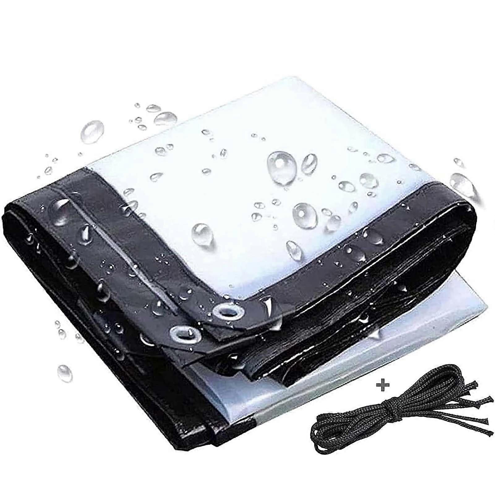 X 1 M (6,6 X 3,3 Ft) Transparente, Wasserdichte Pvc-plane – Robuster Schutz Für Garten, Terrasse, Boot Und Pflanzen