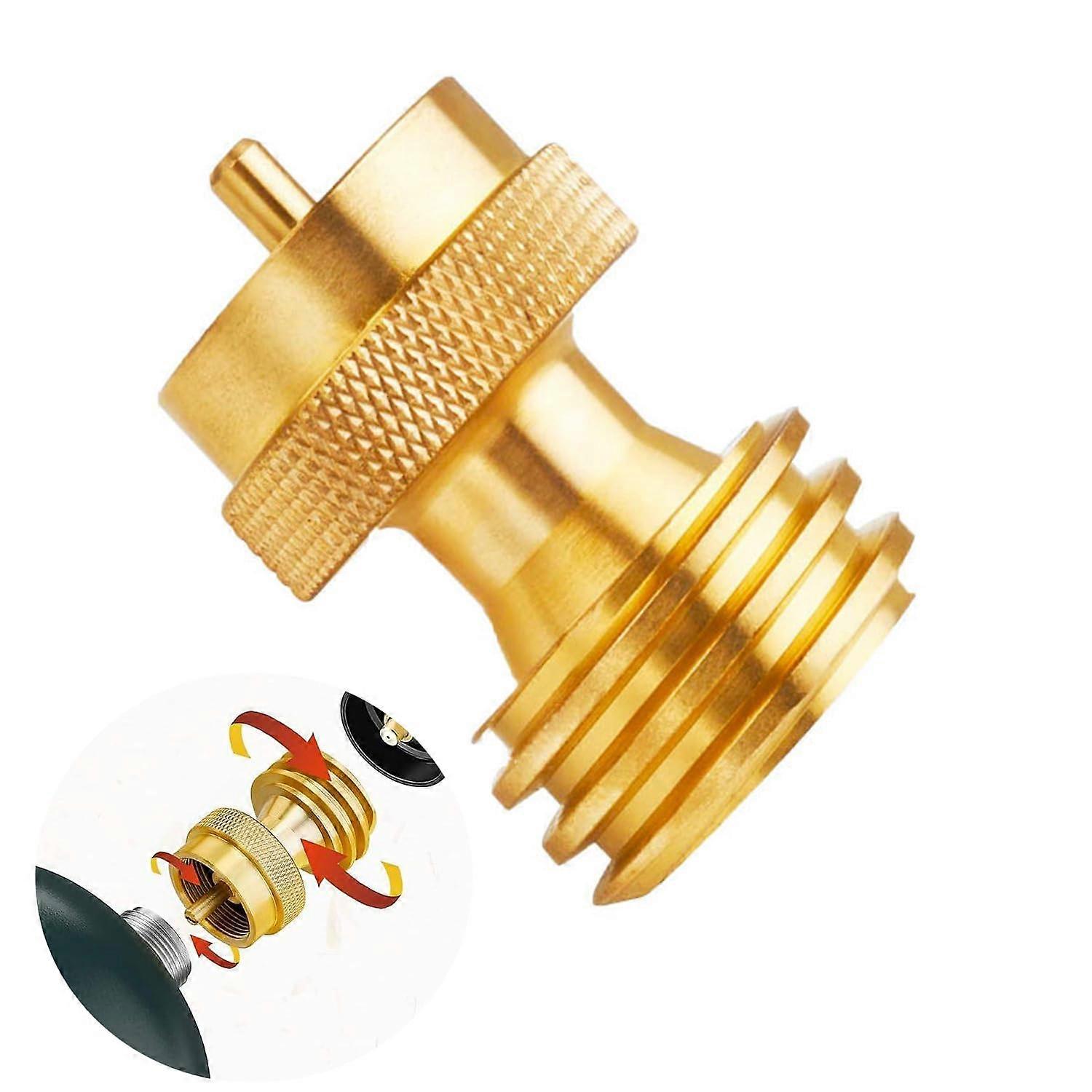 Adapter/konverter Aus Massivem Messing Für Propangasflaschen Von 1 Lb Bis 20 Lb, Kompatibel Mit Grill Oder Herd, Schnellanschluss.