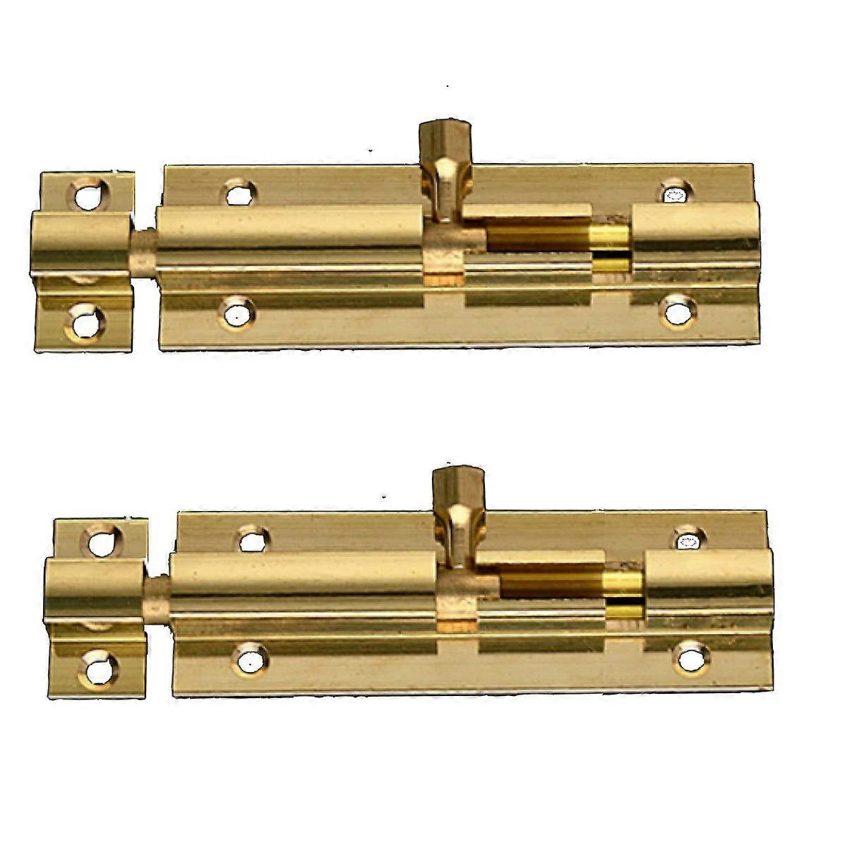 Türschloss Aus Massivem Kupfer, 7,6 Cm (3 Zoll), Vintage-schieberiegel Aus Kupfer Für Türen Und Fenster, Rostbeständig (2er-pack)