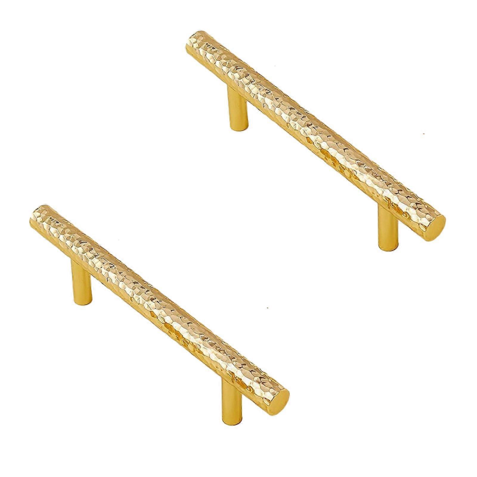 Möbelgriffe Aus Satiniertem Messing, 160 Mm, Vergoldet, T-förmig, Für Küchenschubladen.