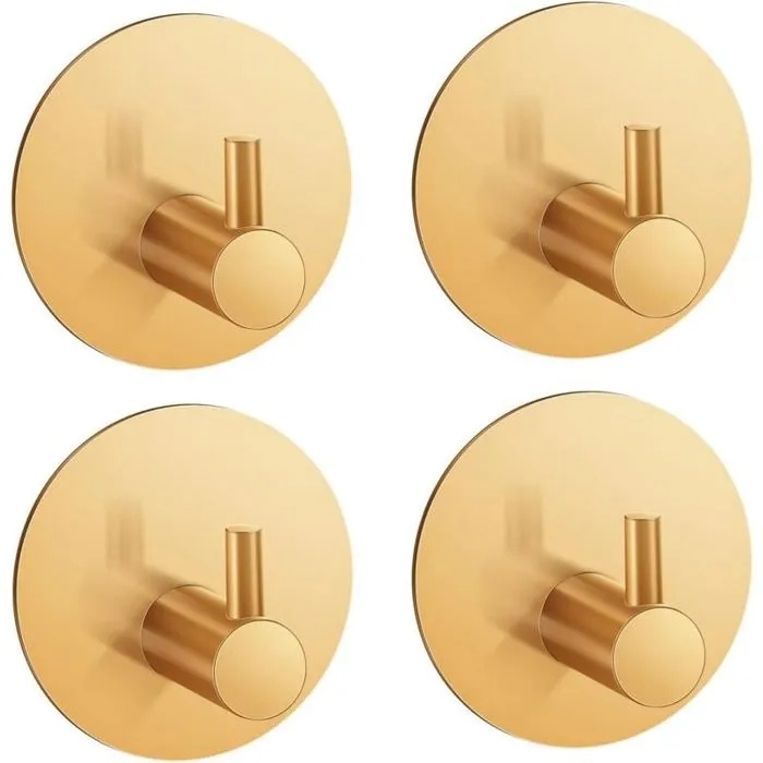 Odipie Klebe-wandhaken, 4-teiliges Set Edelstahl-wandhaken Für Badezimmer, Klebe-handtuchhalter-wandhaken