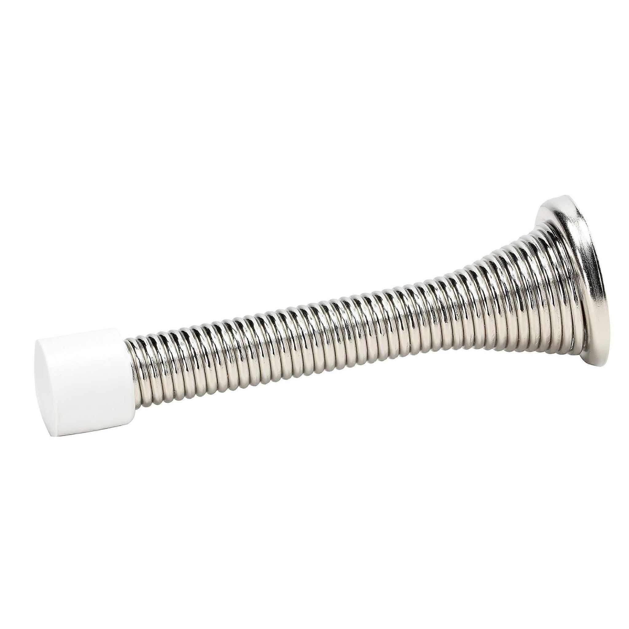 Packung Mit 10 Robusten 7,6 Cm (3 Zoll) Türstoppern Mit Feder Aus Gebürstetem Nickel Und Gummispitzen Zur Geräuschdämpfung.