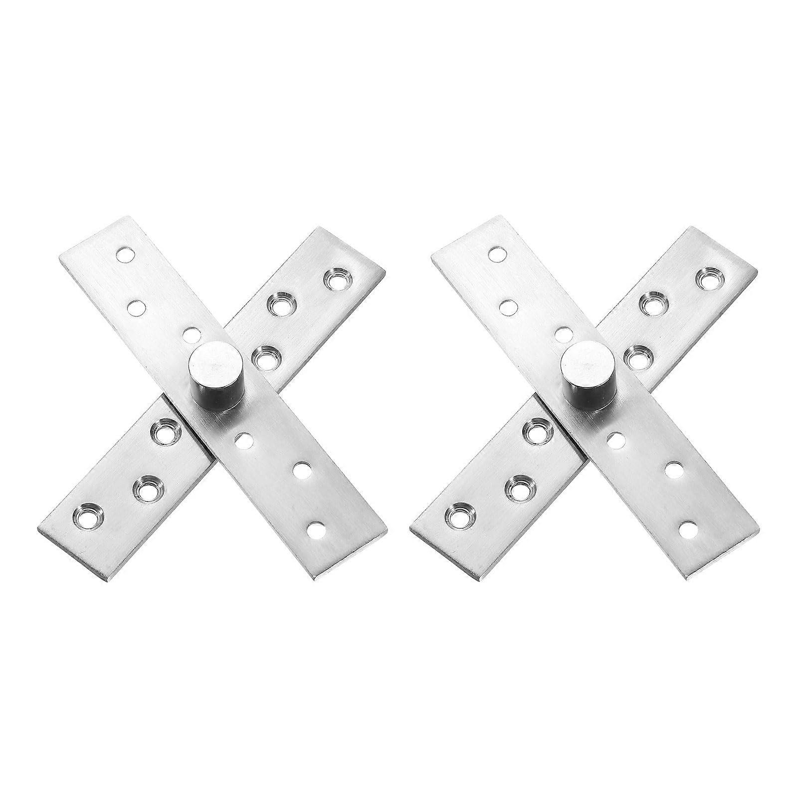 Set Aus 2 360°-schwenkscharnieren 150 X 29 Mm Aus Edelstahl, Unsichtbar, Für Schranktüren, Silberfarben.