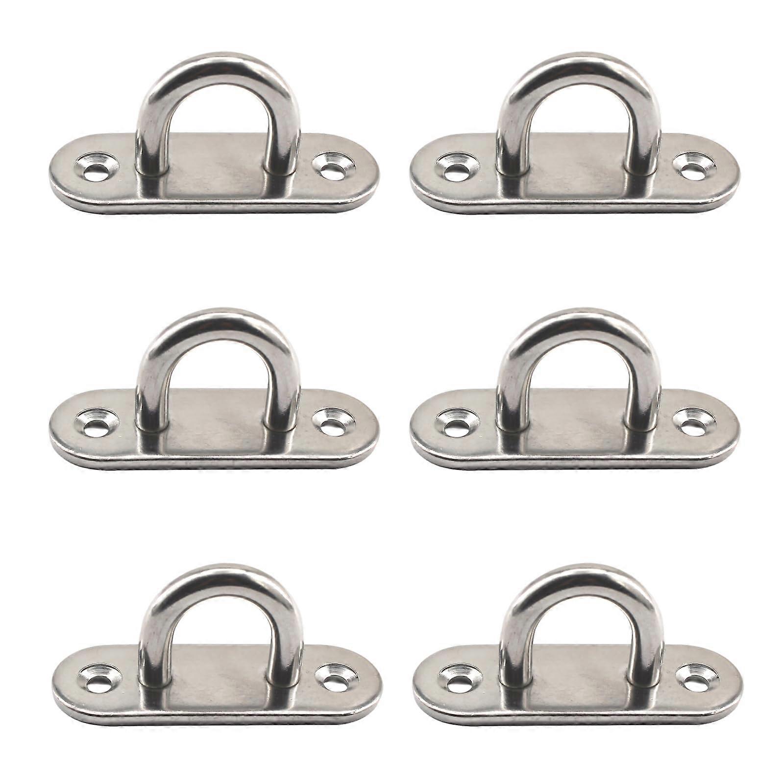 Set Mit 6 M6-ösenhaken Aus Edelstahl 304, Robuste Und Korrosionsbeständige Verankerungen Für Bootsdecks, Wände Und Decken.