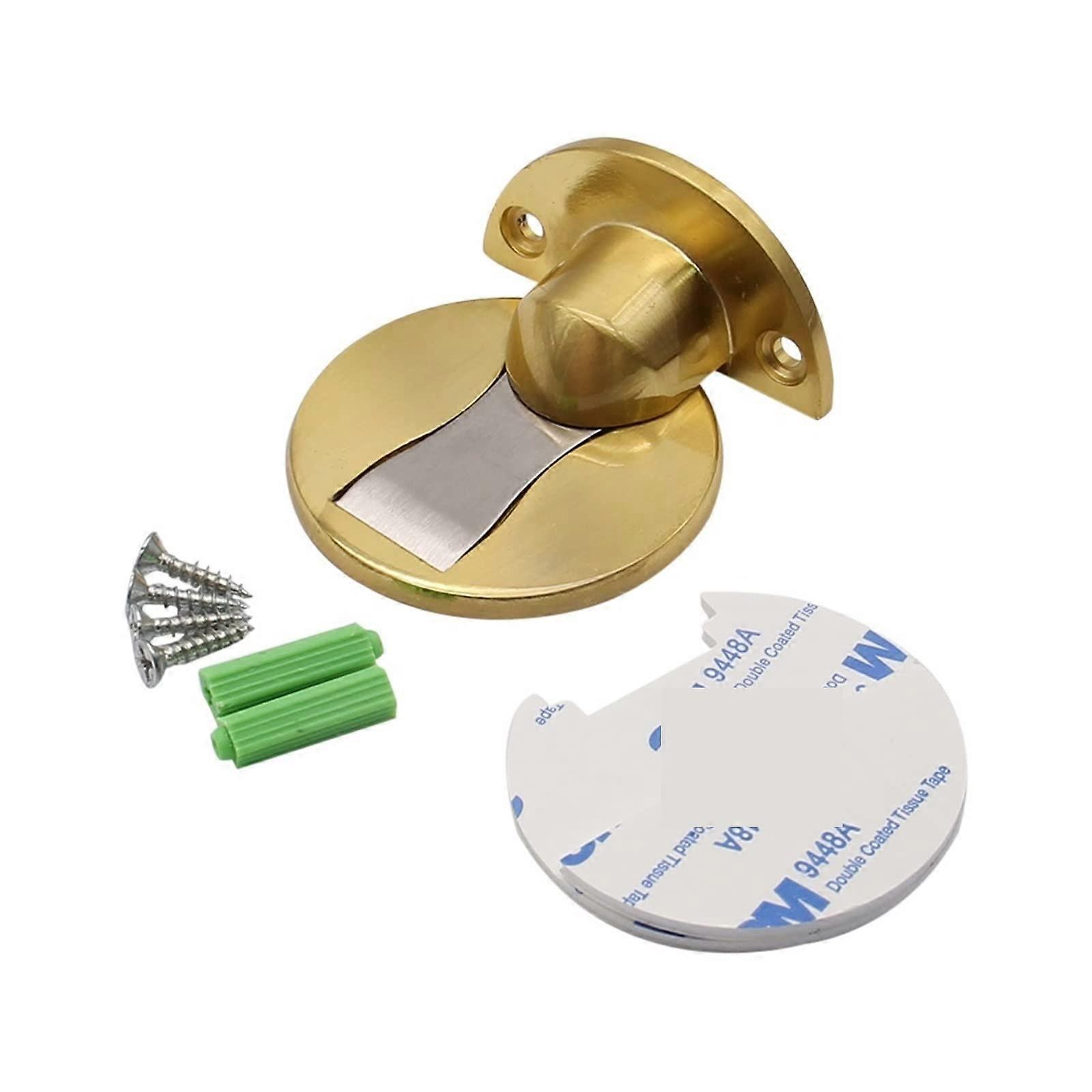 Magnetischer Türstopper Aus Edelstahl 304, Unsichtbares Bodendesign, Gebürstete Goldoberfläche, Zum Schutz Der Wände Und Zur Vermeidung Von Beschädigungen.