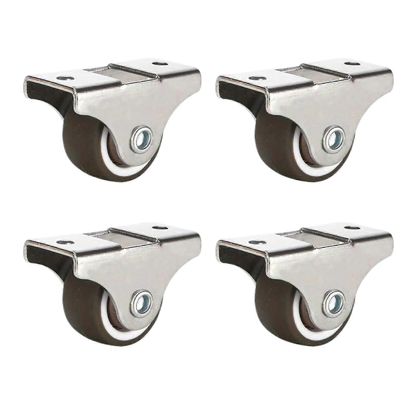 3,2 Cm (1,25 Zoll) Große, In Vier Richtungen Schwenkbare Möbelrollen, Weicher Gummi, Flaches Profil, 4er-set