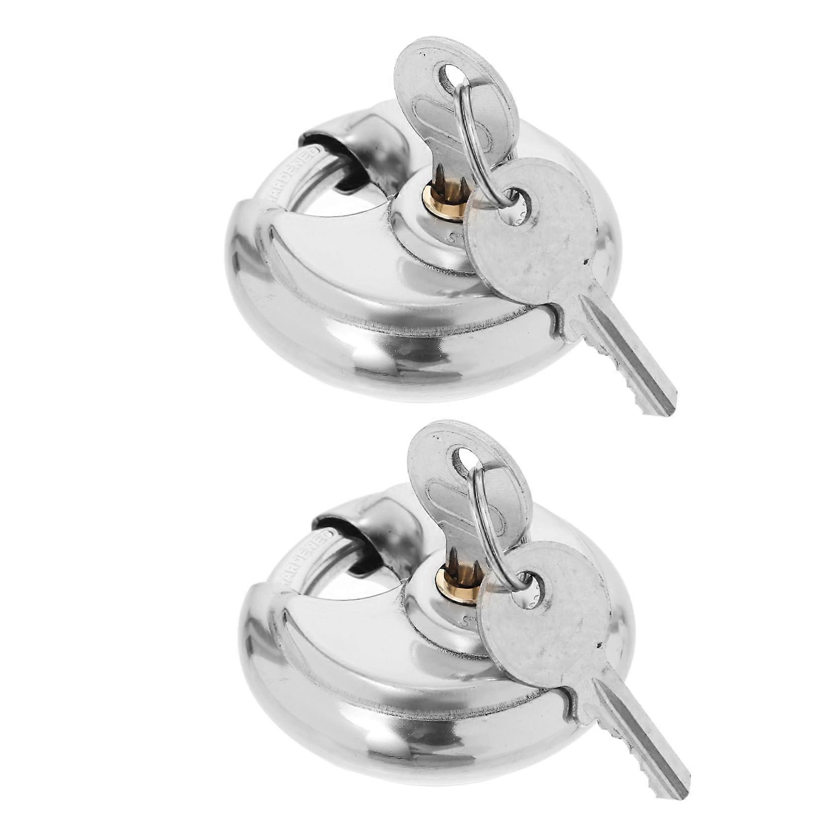 Set Mit 2 Robusten Edelstahl-kombinationsscheibenschlössern Für Gartenhäuser Und Lkws