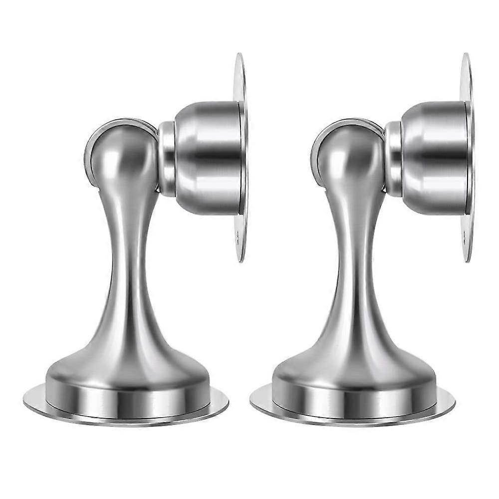 Magnetischer Türstopper (2er-set) Aus Edelstahl, Kein Bohren Erforderlich, Mit Klebstoff, Für Zuhause Oder Büro.