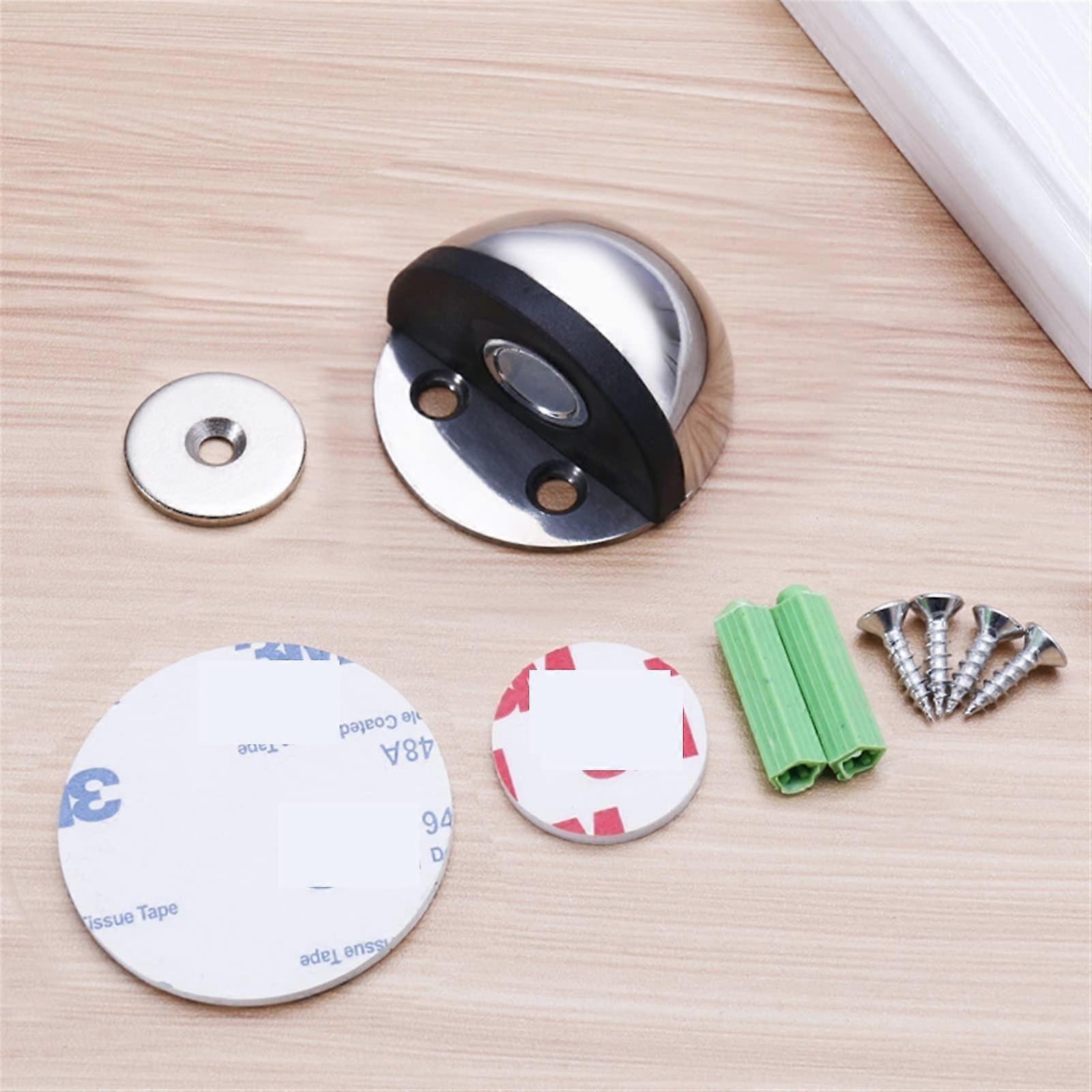 Magnetischer Türstopper, Lochstanzerhalter Aus Edelstahl Mit Geräuschdämpfendem Pad, Typ 2 Chrom