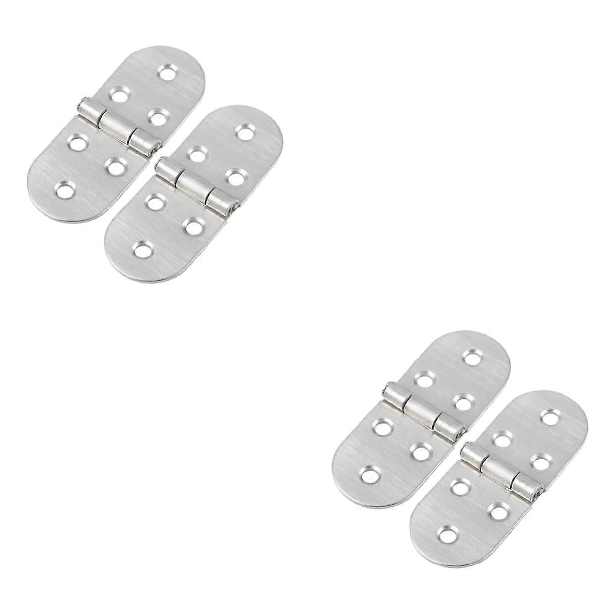 Set Mit 4 Robusten, Klappbaren Edelstahlscharnieren, Unsichtbares Design, Für Esstisch Und Schreibtisch