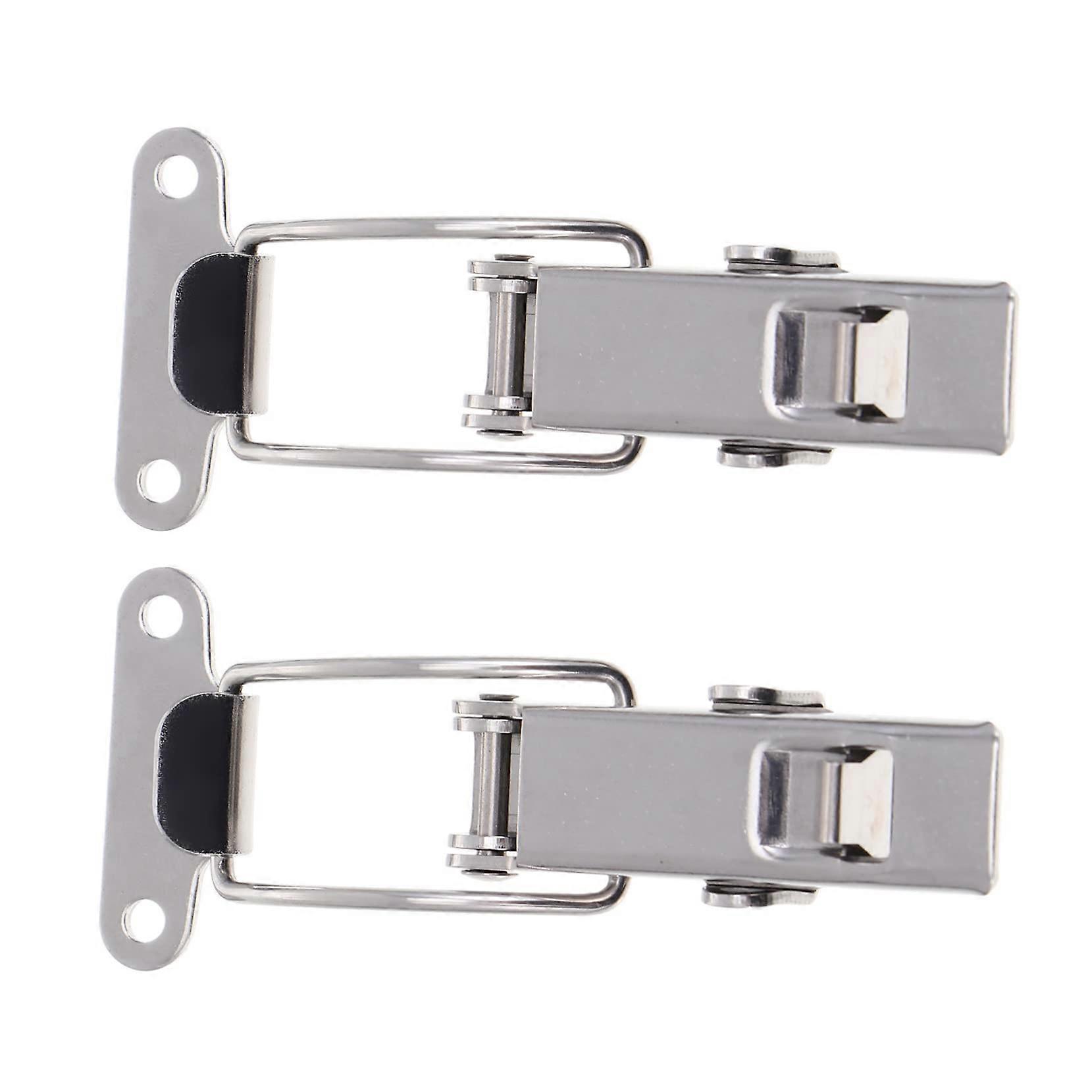 Set Aus 2 Edelstahl-kippverschlüssen Für Schränke, Kisten Und Mechanische Geräte: Sichere Befestigung.