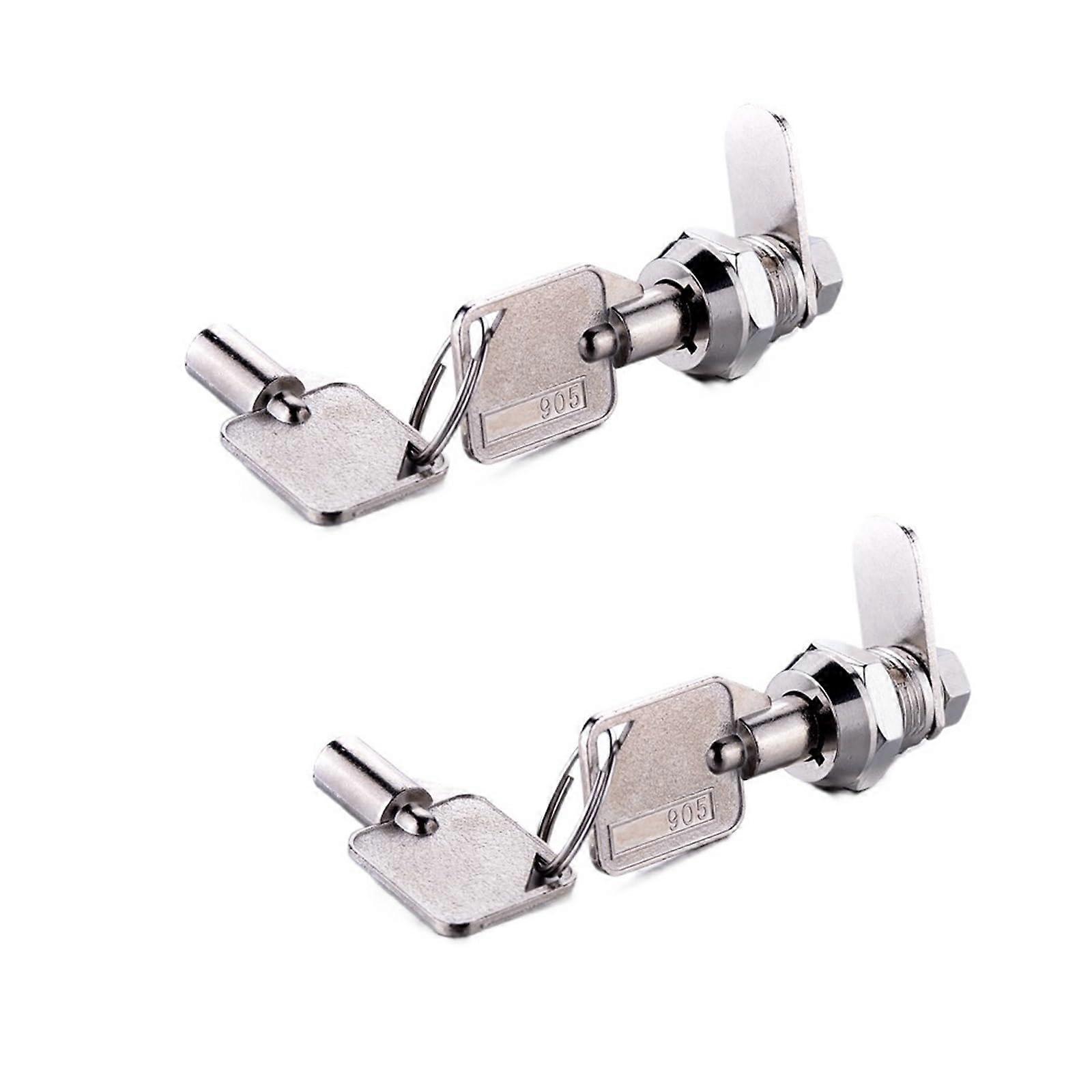 Set Mit 2 Sicheren Nockenschlössern Aus Zinklegierung Für Aktenschränke, Schubladen, Briefkästen, Wohnmobiltüren, 12-mm-ersatz